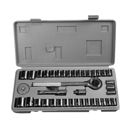 Jeu de clés à douilles dans une boîte de rangement (40 pièces) - Wood,  Tools & Deco