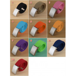 Lot de 5 ceintures basiques décontractées, jaune (couleur 6)