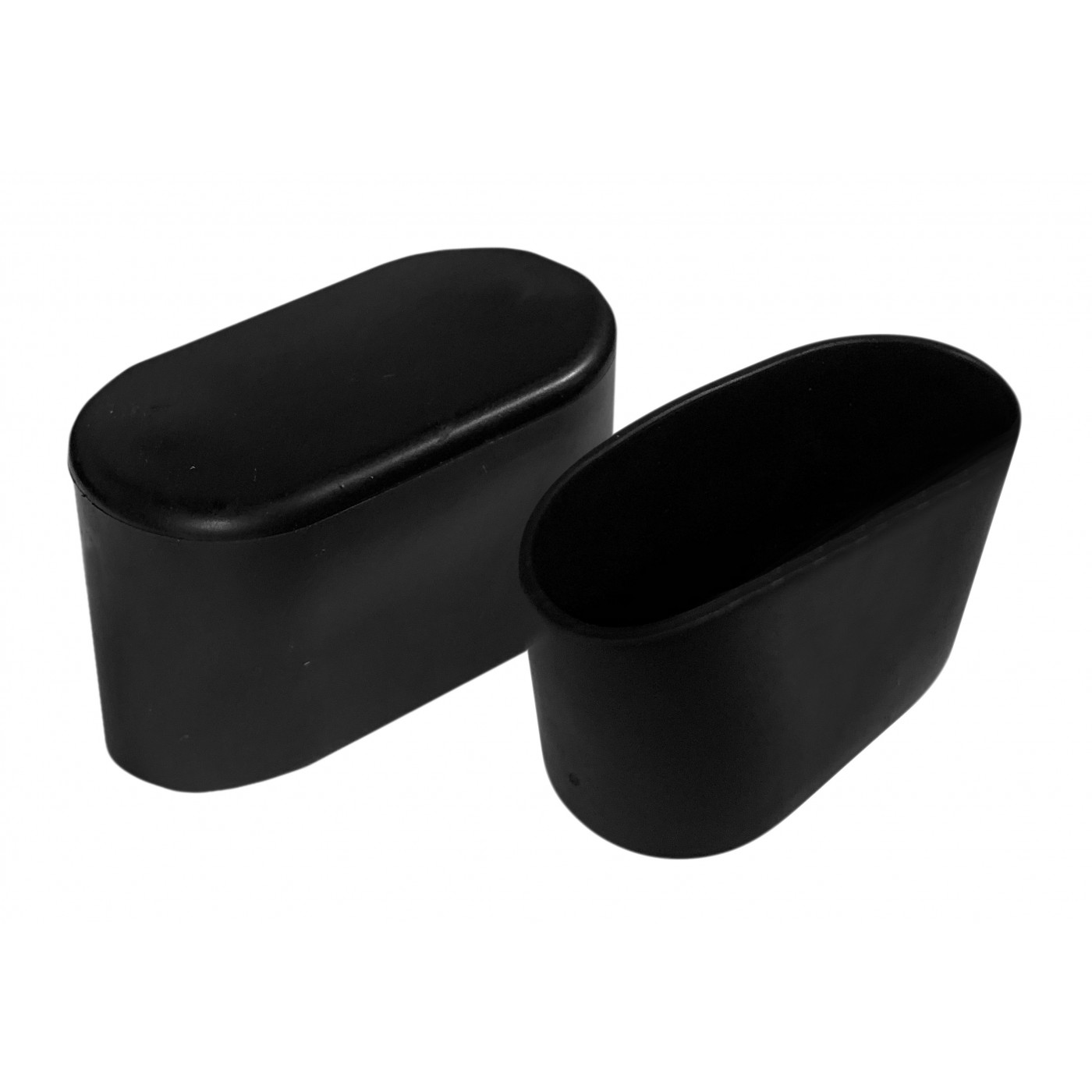 Set Of 32 Flexible Chair Leg Caps Oval C20d40 Black 