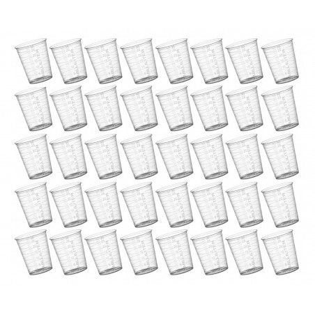 Lot de 40 gobelets doseurs en plastique (30 ml, matériau PP Lot de 40 gobelets doseurs en plastique (30 ml, matériau PP
