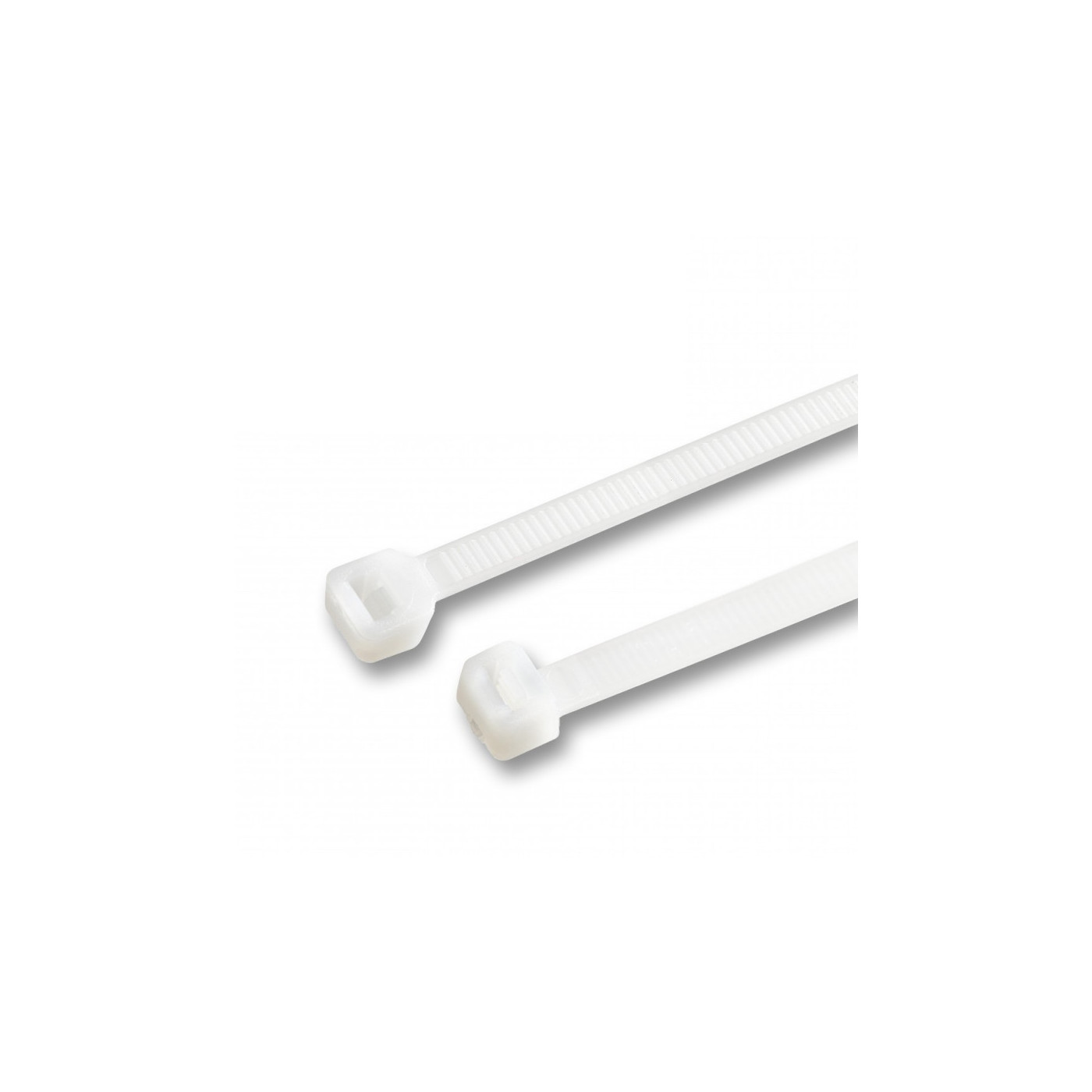 Lot de 200 attaches fortes, 4,8x370 mm (blanc, extra long)