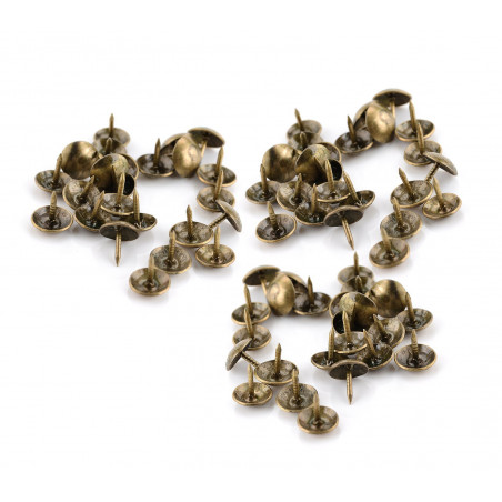 Lot de 100 clous pour meubles (punaises, 9x10 mm, bronze, type