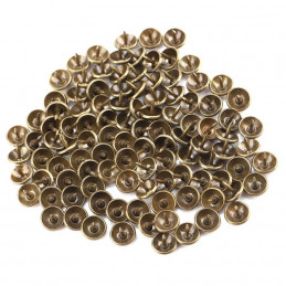 Set of 100 furniture nails (push pins, 9x10 mm, bronze, type 3)