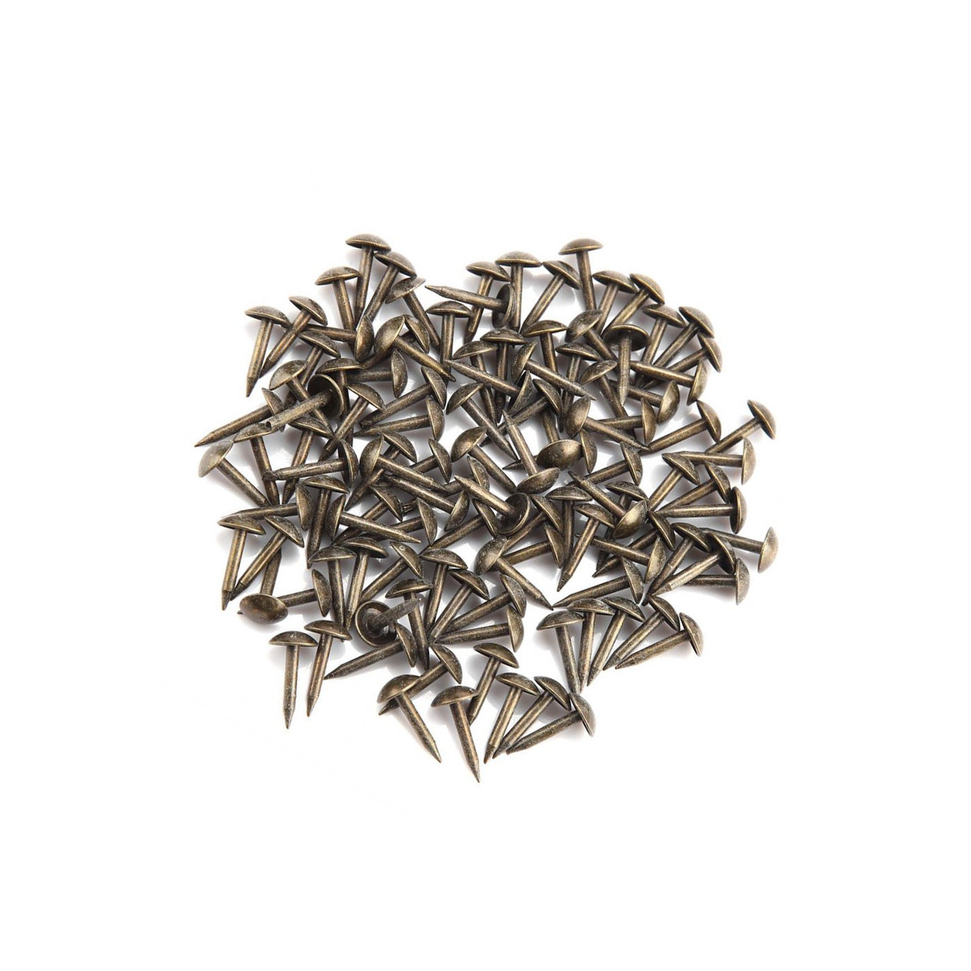 Set of 100 furniture nails (push pins, 6x12 mm, bronze, type 4)