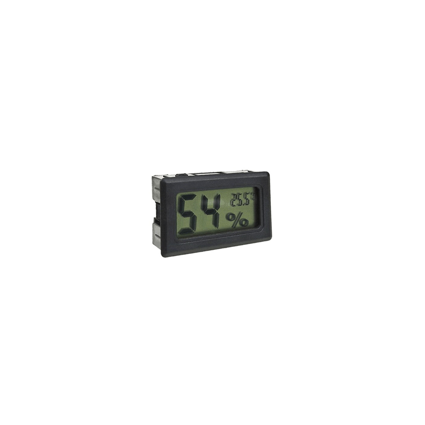 LCD indendørs temperatur- og luftfugtighedsmåler (sort)