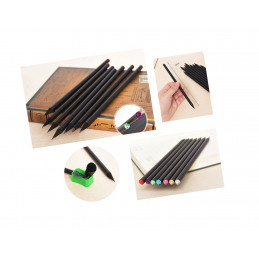 Set mit 40 stilvollen Holzstiften mit Diamanten