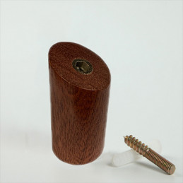 Lot de 6 patères en bois (porte-manteau), acajou