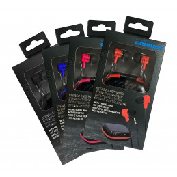 Grundig stereo headphones with travel pouch (1.2 m wire, red)