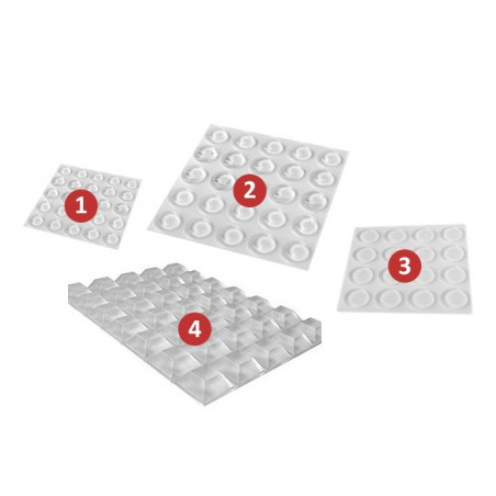 Lot de 318 tampons auto-adhésifs (pack combiné: 4 types) - 1 Lot de 318 tampons auto-adhésifs (pack combiné: 4 types) - 1