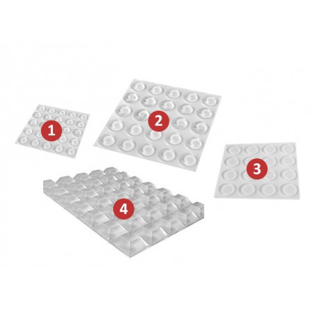 Set of 318 self adhesive buffers (combi-pack: 4 types)  - 1