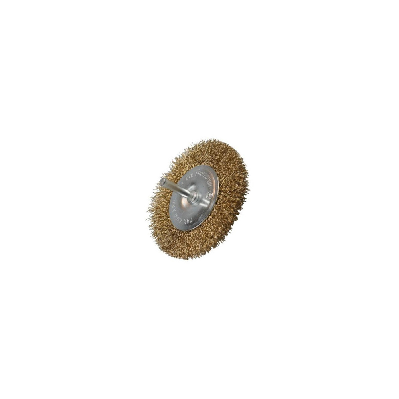 Flat metal wire brush for drilling machines, 100 mm diameter