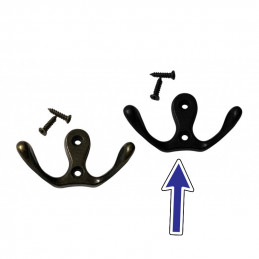 Set of 6 metal clothes hooks, coat hangers (double, color: