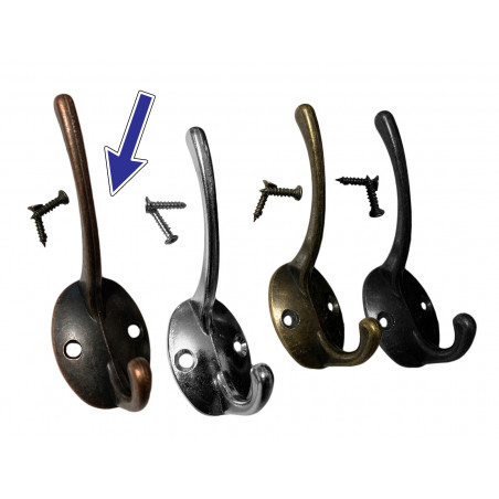Set of 6 metal hooks/hangers for jackets and hats (color: Set of 6 metal hooks/hangers for jackets and hats (color: