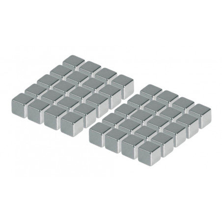 Set of 40 strong magnets (silver, cube: 5x5x5 mm) Set of 40 strong magnets (silver, cube: 5x5x5 mm)