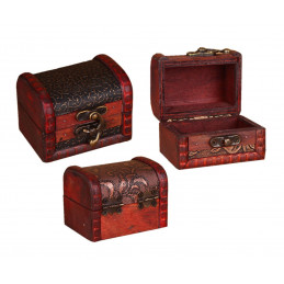 Set van 5 klassieke houten kistjes, kadodoosjes