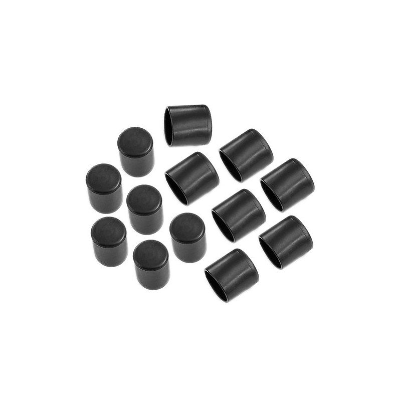 Flexible Stuhlbeinkappe (rund, 22 mm, schwarz)