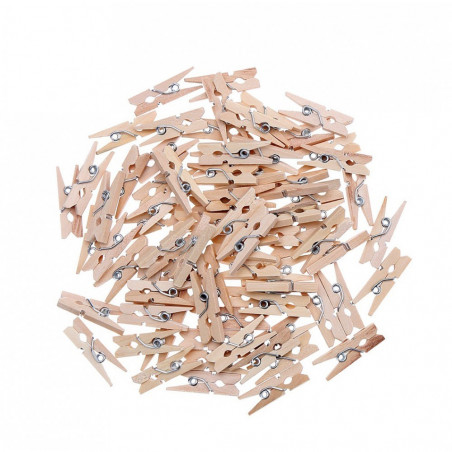 Set of 100 small clothes pins (3.5 cm) Set of 100 small clothes pins (3.5 cm)