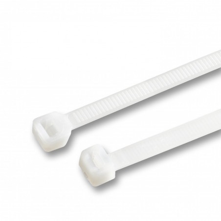 Set of 150 strong tie wraps, 7.8x370 mm (white, extra wide)
