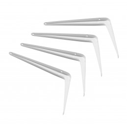 Set of 24 metal shelf supports (type 4, 25x30 cm, white)