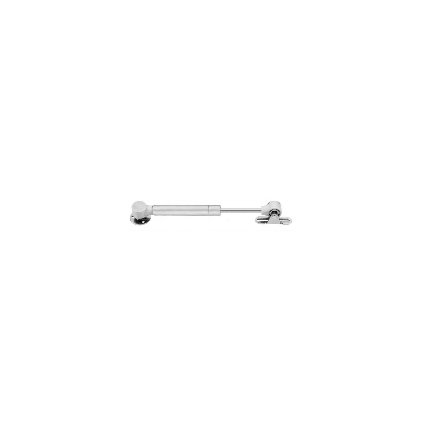 Universelle Gasfeder mit Halterungen (50N/5kg, 172 mm, Silber) - 1 Universelle Gasfeder mit Halterungen (50N/5kg, 172 mm, Silber) - 1