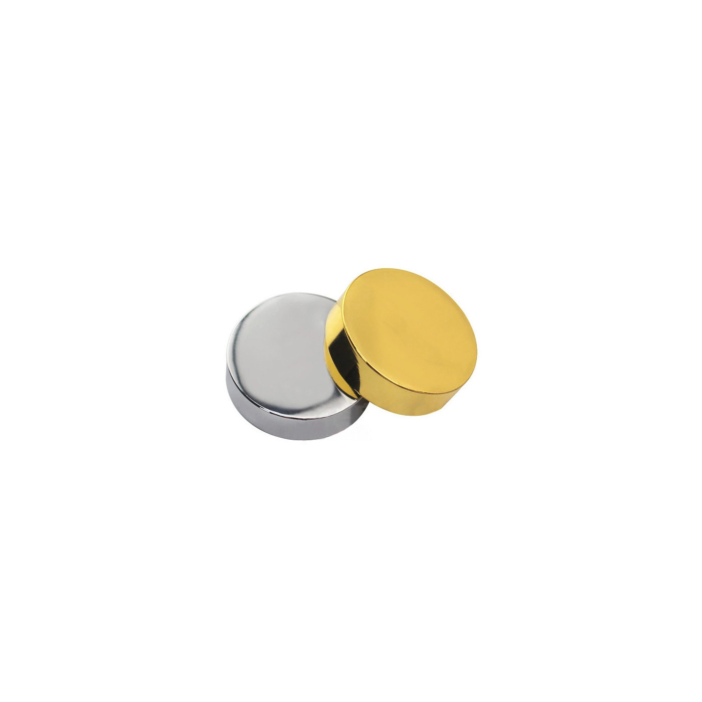 Set of 24 metal decorative caps, gold 11.5x5.0 mm