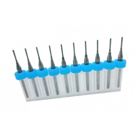Set van 10 micro freesjes in een doosje (2.20 mm) Set van 10 micro freesjes in een doosje (2.20 mm)