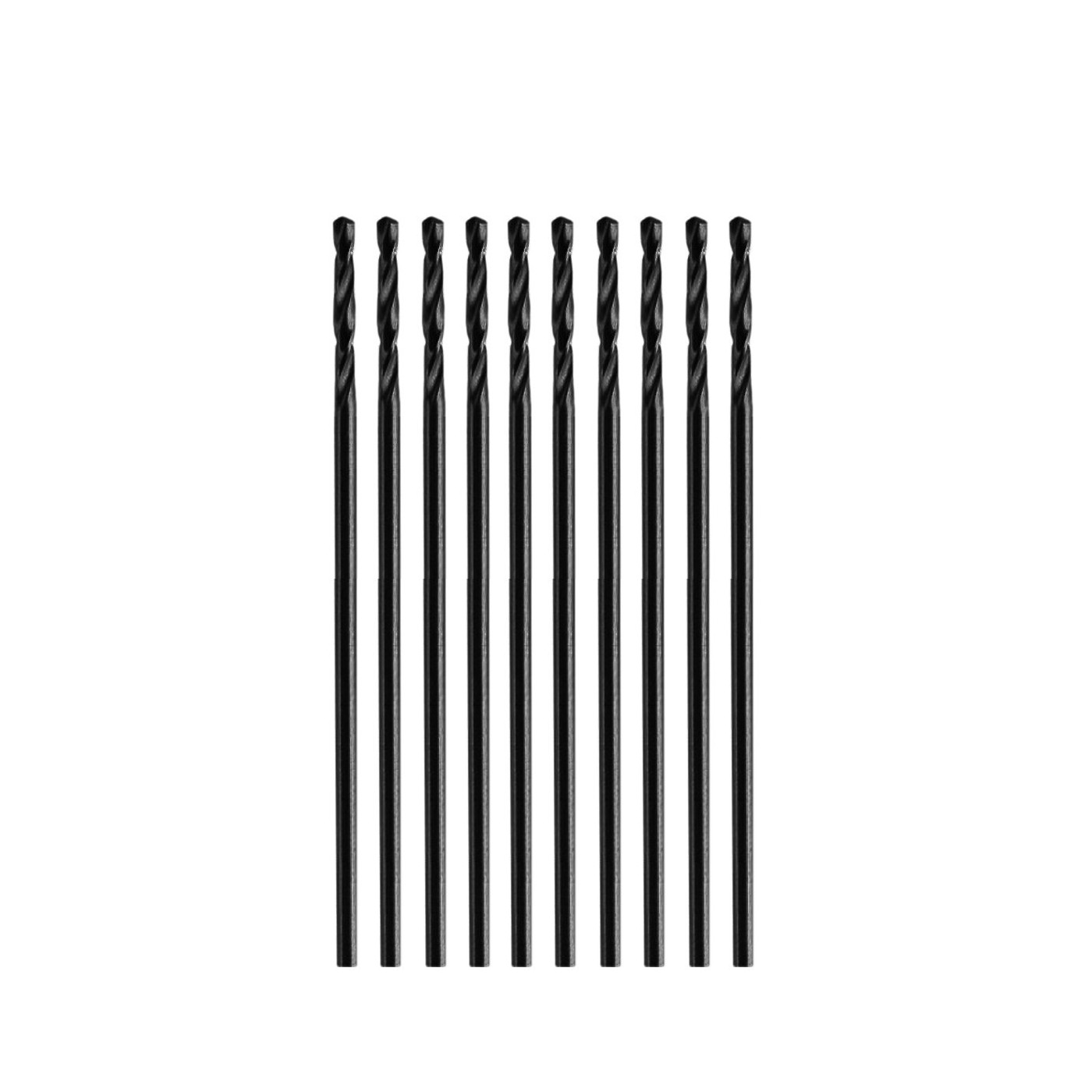 Set of 10 small metal drill bits (1.5x40 mm, HSS-R)