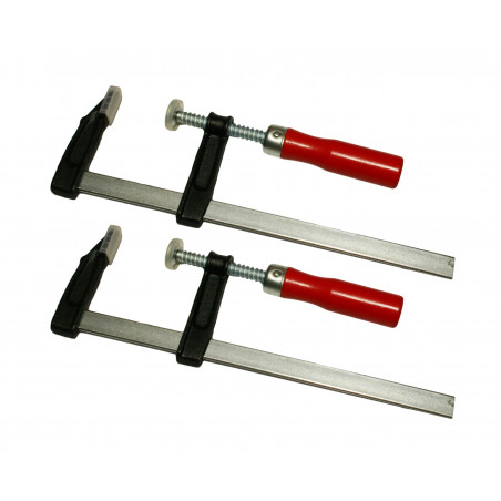 Set of 2 F clamps (50x150 mm)