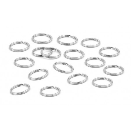 Set of 180 key rings (12 mm, nickel plated)
