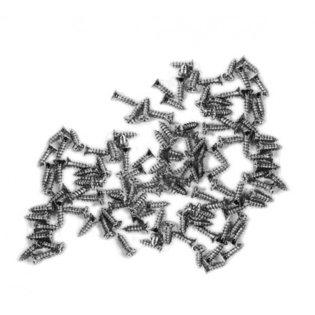 Set of 300 mini screws (2.0x10 mm, countersunk, silver color)
