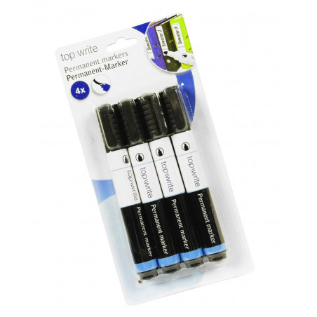 Set of 4 permanent markers (black)