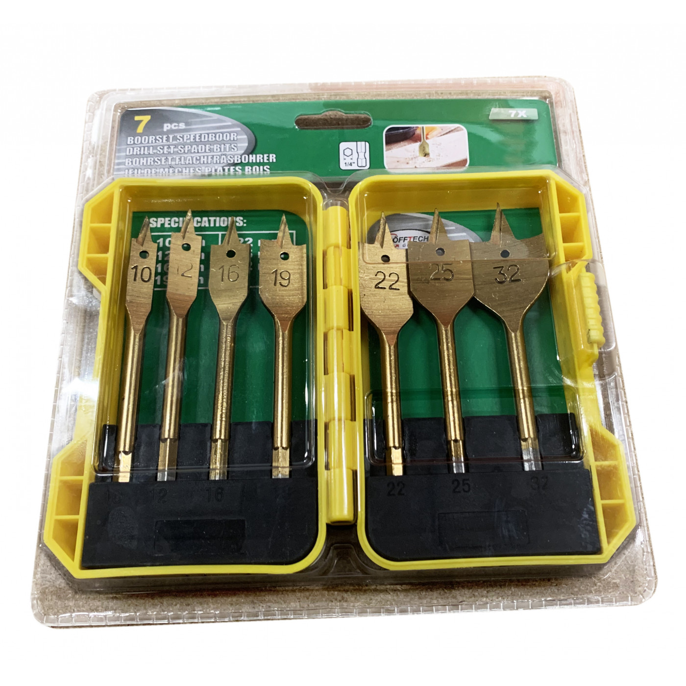 Spade bits wood drills (7 pcs)