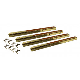 Set di 4 cerniere extra lunghe (cerniera per pianoforte, oro