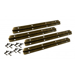 Set von 4 extra langen Scharnieren (Klavierscharnier, Bronze