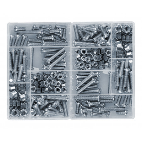 Set von 250 Stück Schrauben und Muttern in 2 Kartons Set von 250 Stück Schrauben und Muttern in 2 Kartons