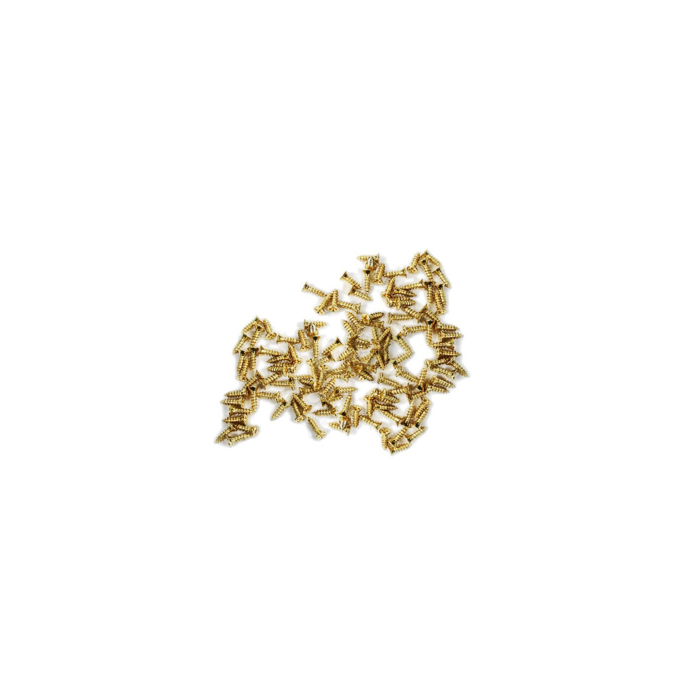 Set of 300 mini screws (2.5x10 mm, countersunk, gold color)