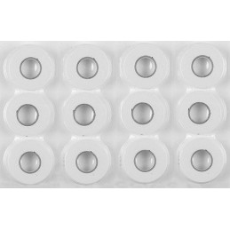 12 Rollen doppelseitiges Schaumband (24 m x 18 mm), weiß