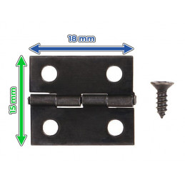 Set van 50 stuks kleine ijzeren scharnieren (donkerbruin, 18x15