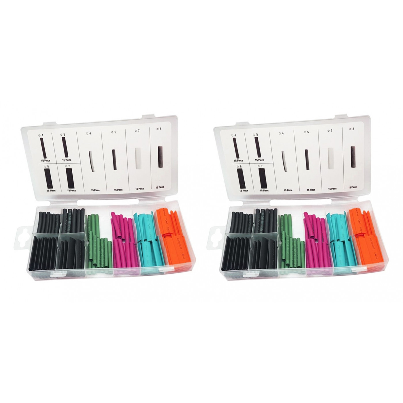 Heat shrink tubing set (240 pieces: 4, 5, 7 and 8 mm)