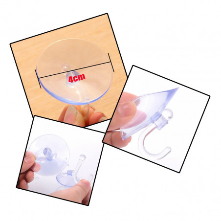 Big set of 100 rubber suction cups with hook (40 mm diameter) Big set of 100 rubber suction cups with hook (40 mm diameter)