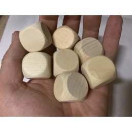 Conjunto de 100 cubos de madeira (dados), tamanho: grande (25