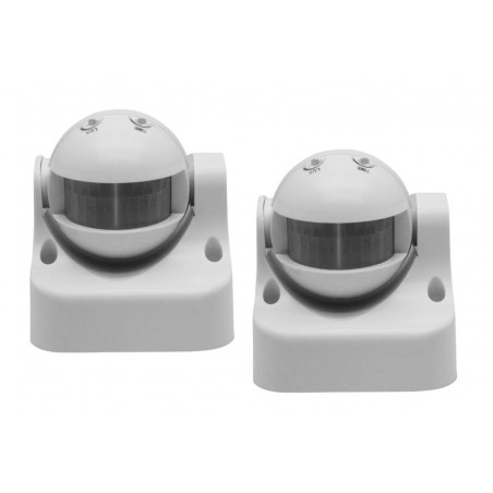 Set of 2 surface-mounted motion sensors (230v), white