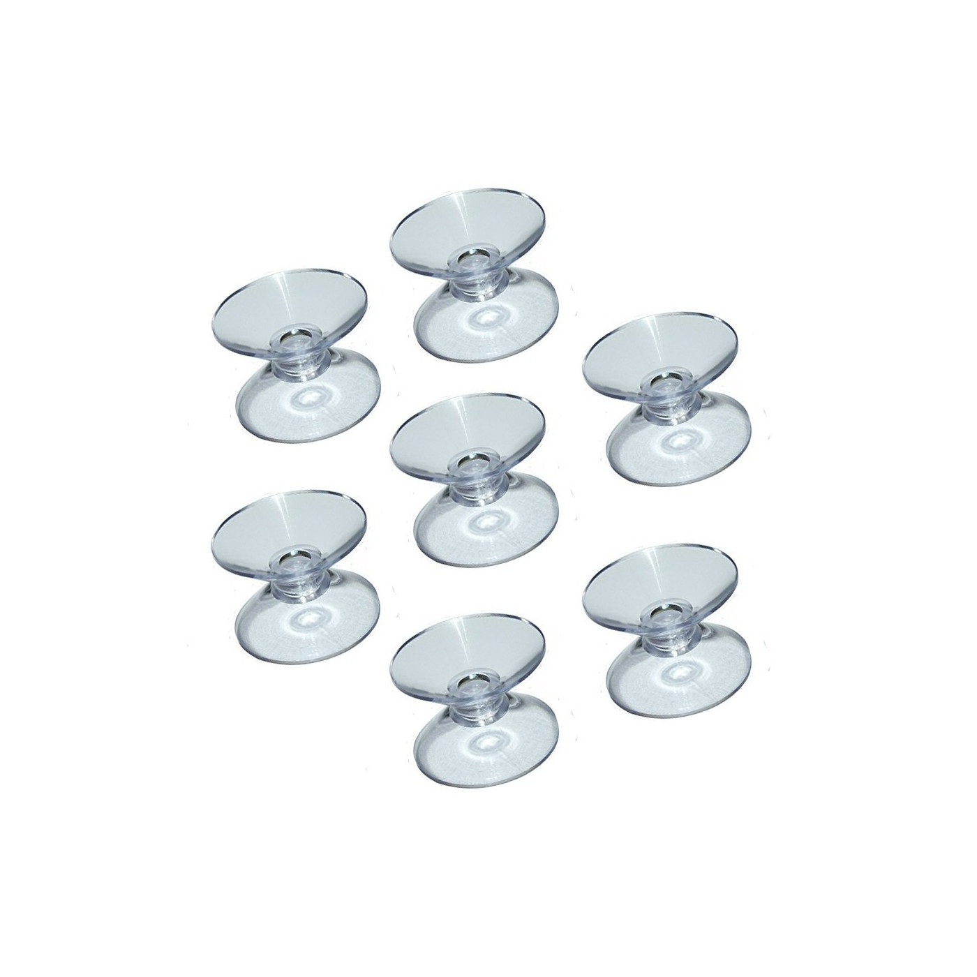 Set of 60 pvc suction cups double (30 mm)