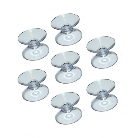 Set of 60 pvc suction cups double (30 mm)