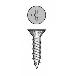 Jeu de 8 vis métalliques à tête fraisée (pour charnière