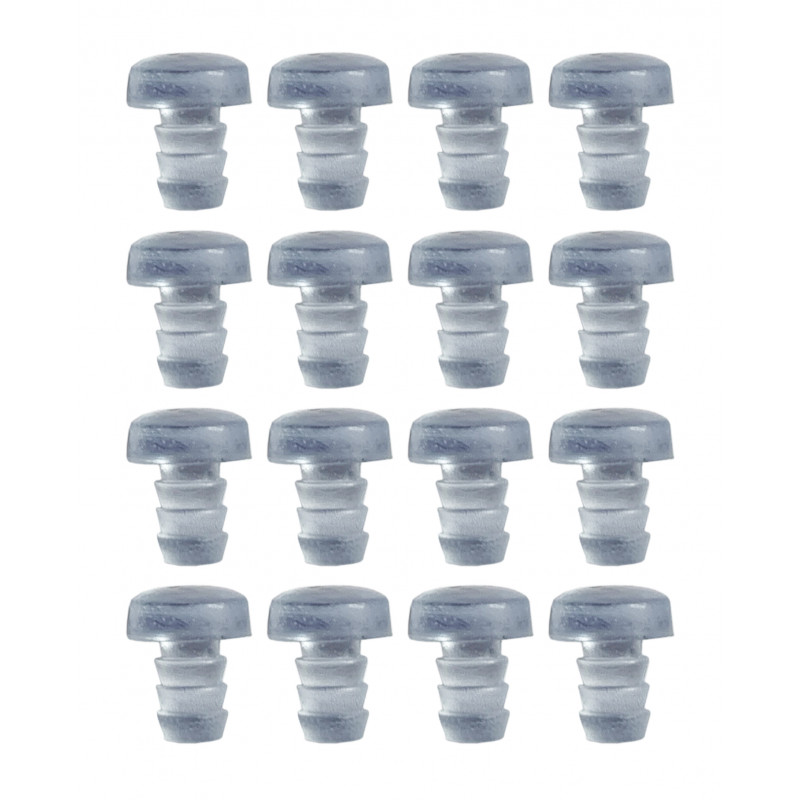 Set of 50 PVC plugs, buffers, bumpers (round, 4.75 mm