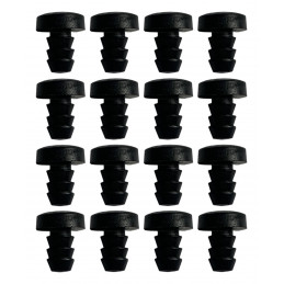 Set of 150 pvc caps, buffers, door dampers (type 2, black, 5 mm)