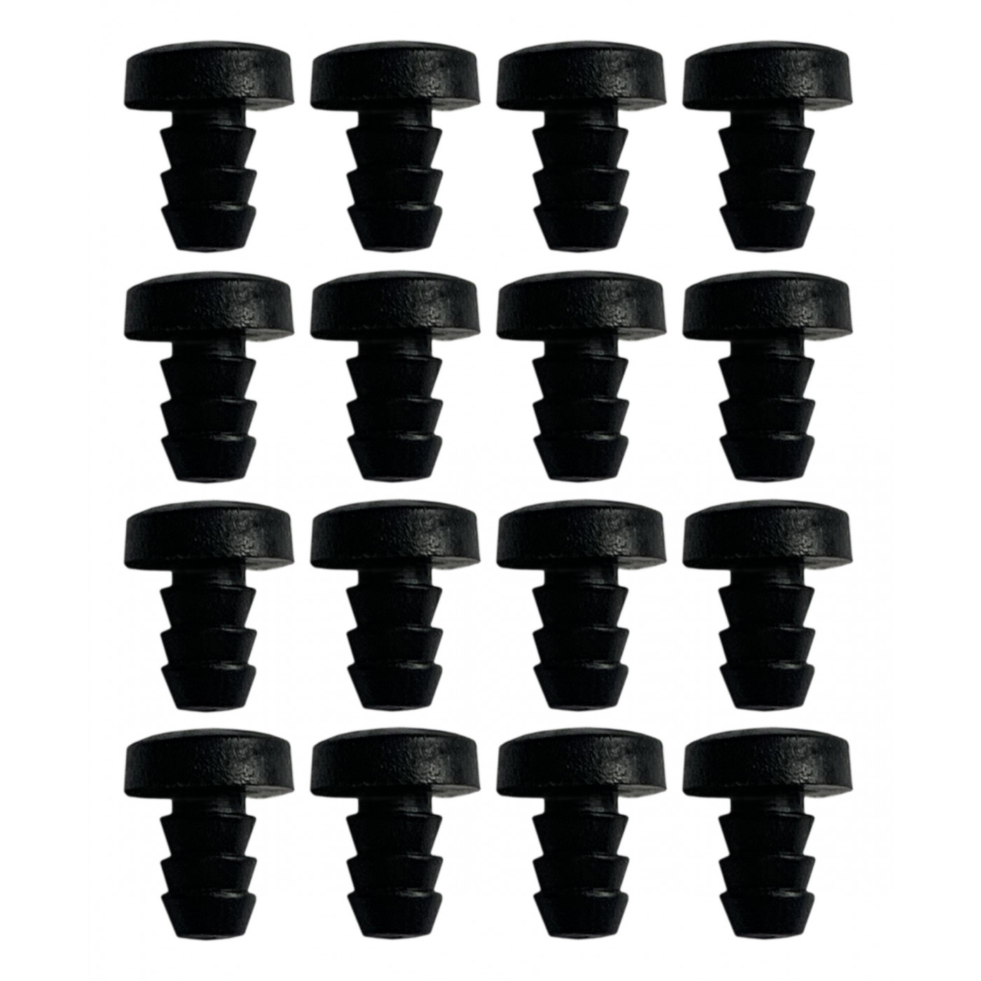 Set van 150 pvc dopjes, buffers, deurdempers (type 2, zwart, 5