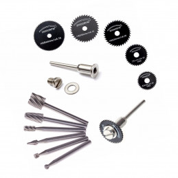 Set mini (dremel) milling cutters & saw blades