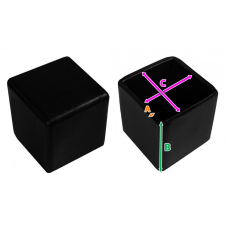 Wood, Tools & Deco: Set of 32 silicone chair leg caps (outside, square